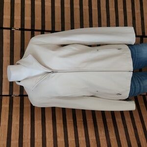 Kenneth Cole reaction creme leather jacket